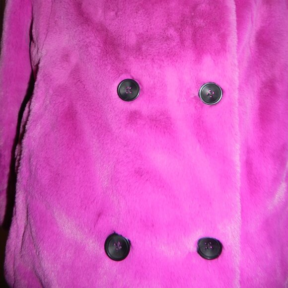 Betsey Johnson Fuchsia Women's Faux Fur Jacket 🆕SHIPS FAST⌚📦🏃💨🚚 - Picture 9 of 16